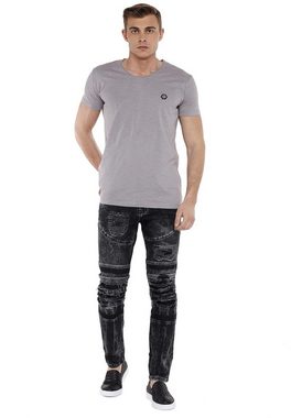 Cipo & Baxx Slim-fit-Jeans im Used-Destroyed-Look in Straight Fit