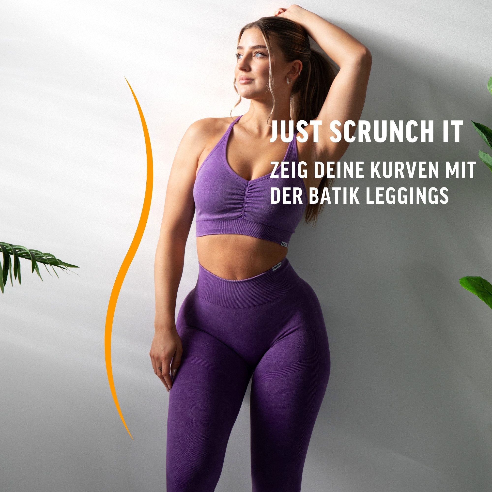 Smilodox Leggings Batik Acid Scrunch, Shaped Fit Seamless Sporthose Yogahose Squatproof Seamless Scrunch Design High Waist Blickdicht