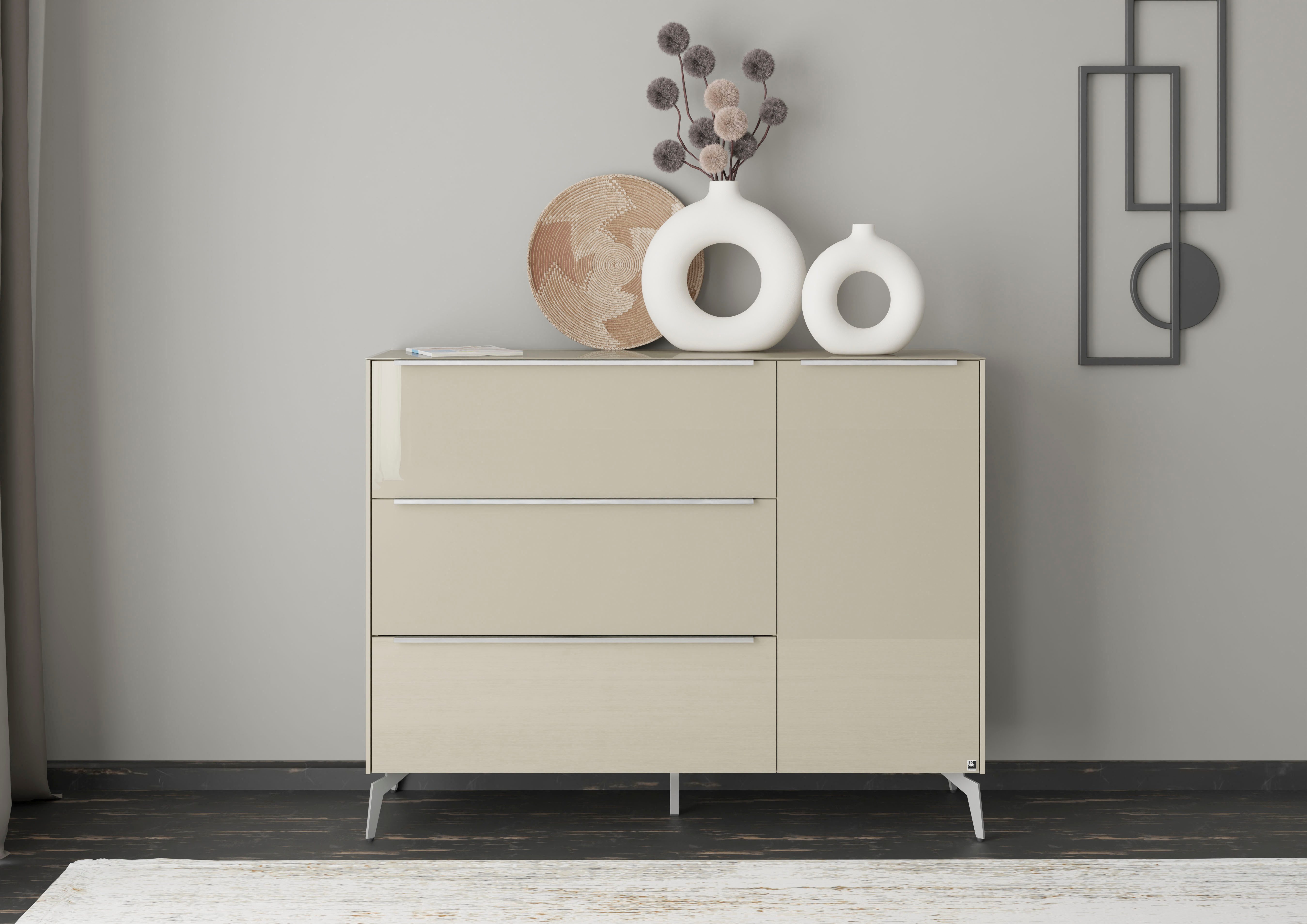 set one by Musterring Sideboard Reno (1 St), Mit Winkelfuß in diversen Farben, 109 cm Höhe & Farbauswahl