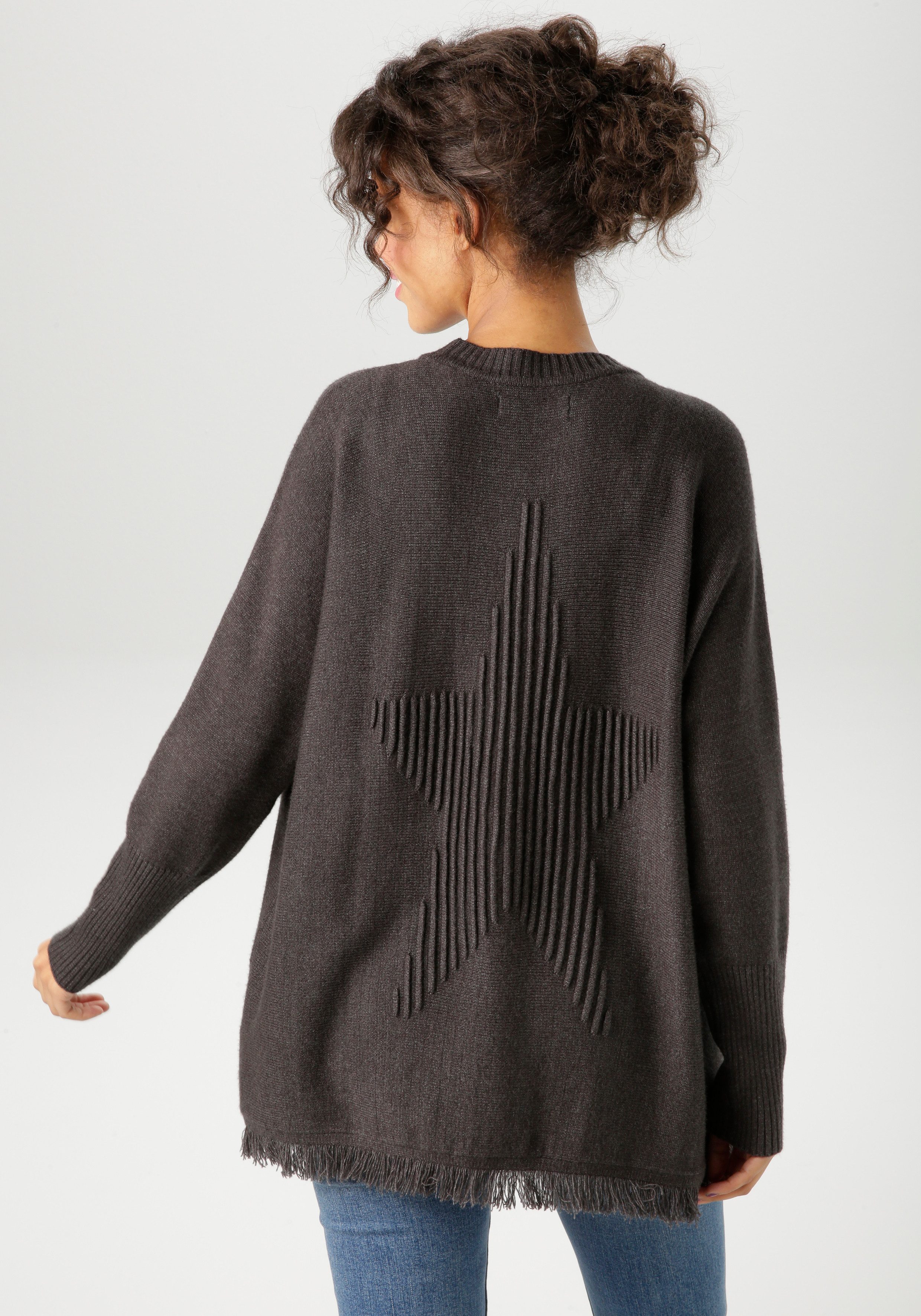 Aniston CASUAL Strickpullover mit eingestricktem Stern günstig online kaufen