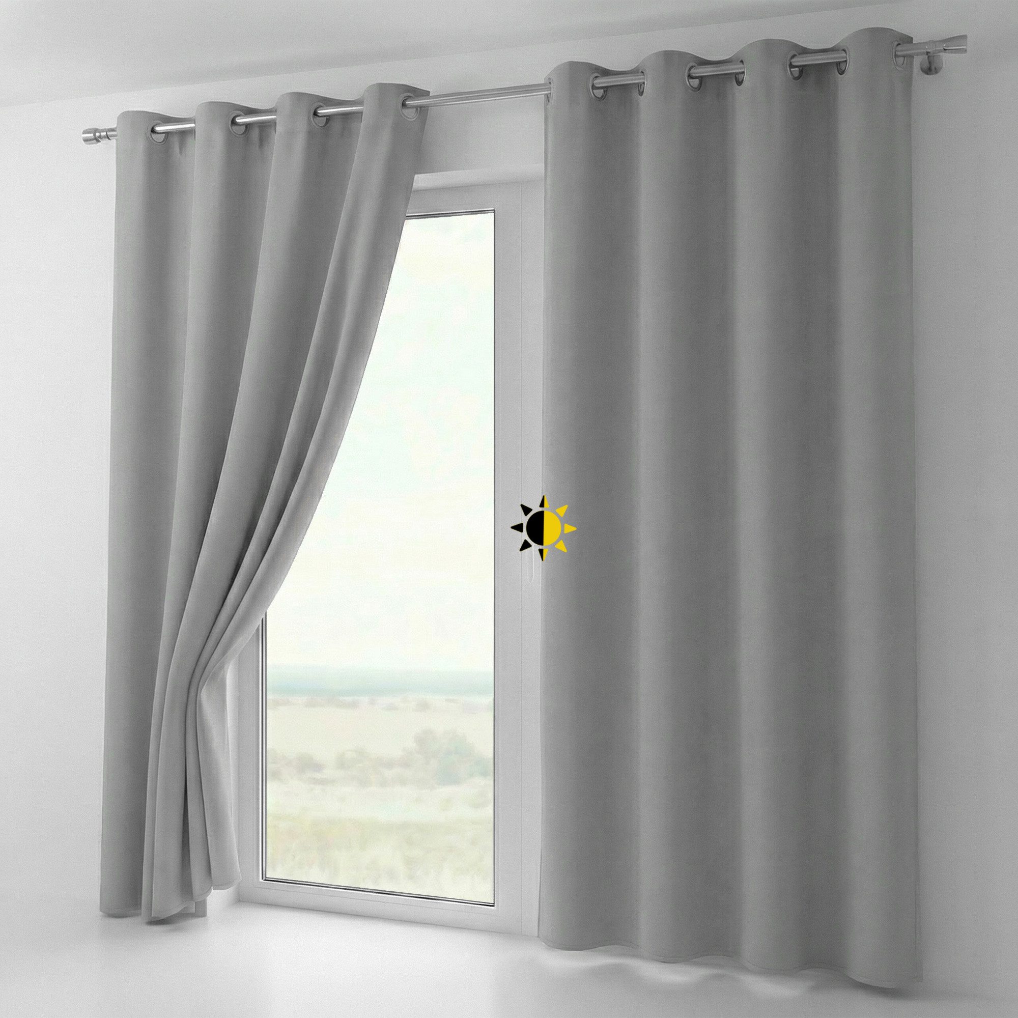 Beautex Verdunkelungsvorhang Verdunkelungsgardine Ösen Vorhang blickdicht abdunkelnd (1 St), Ösen, verdunkelnd