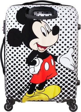 American Tourister® Hartschalen-Trolley Disney Legends, Mickey Mouse Polka Dot, 65 cm, 4 Rollen, Kinderreisekoffer Reisekoffer Aufgabegepäck TSA-Zahlenschloss
