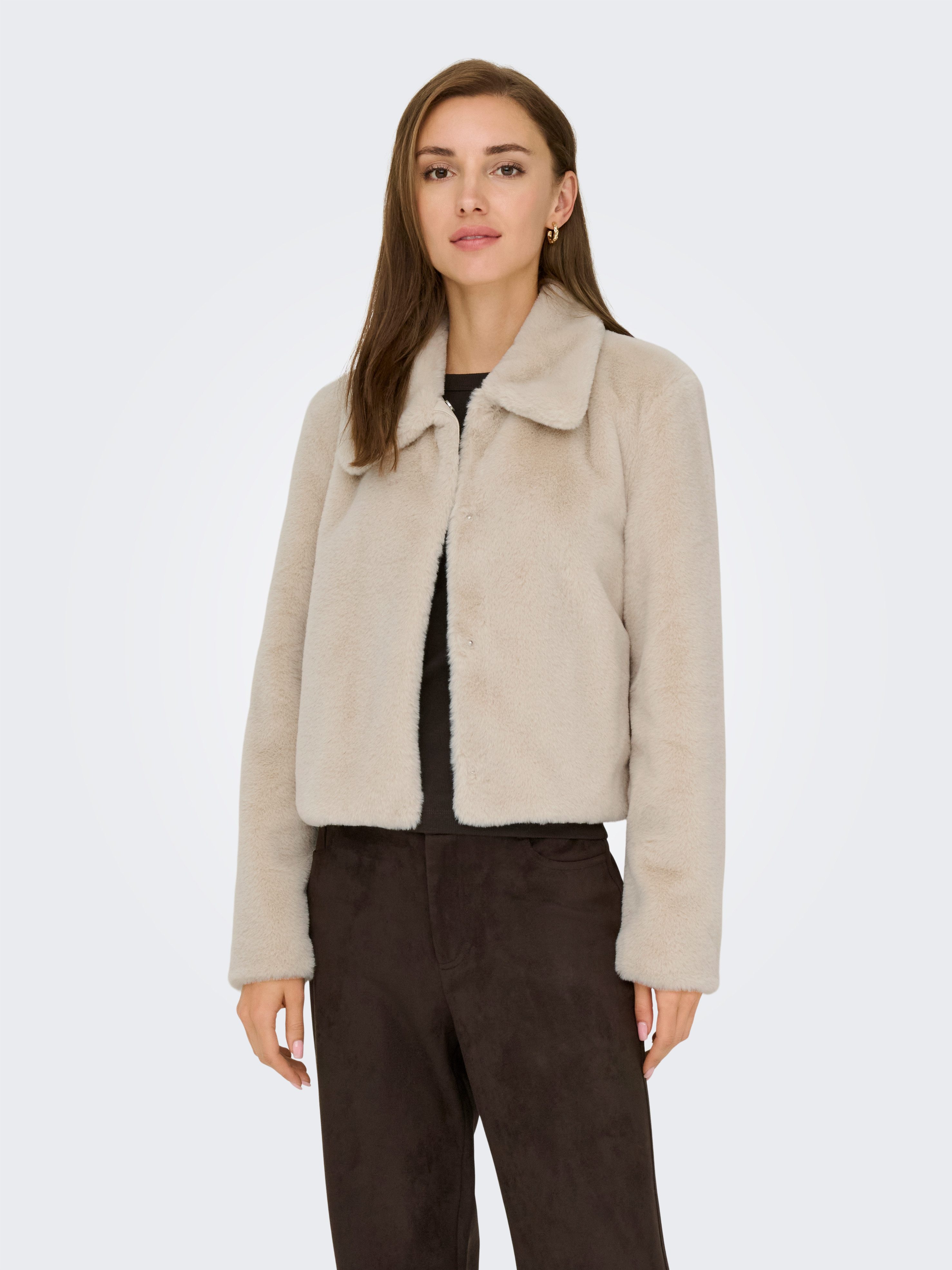 JDY Plüschjacke JDYMACY LIFE FAUX FUR JACKET OTW NOOS Kunstfaser
