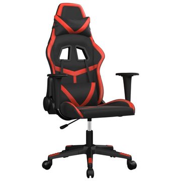 vidaXL Bürostuhl Gaming-Stuhl mit Massagefunktion Schwarz und Rot Kunstleder