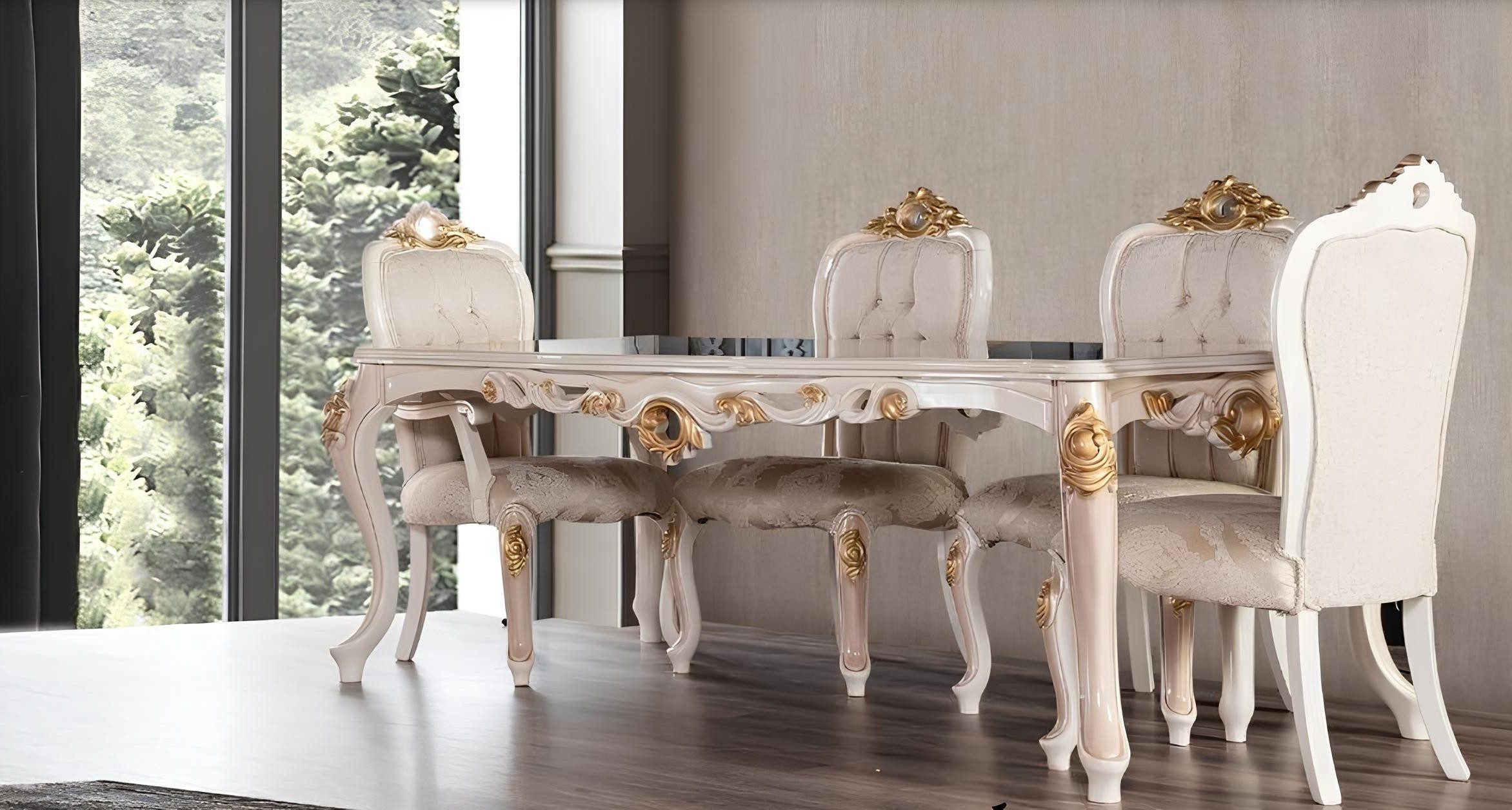 Xlmoebel Esstisch Barock Holz Tisch für Esszimmer und Luxus Möbel (1-St), Made in Europa