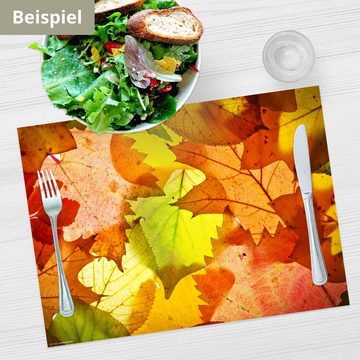 Platzset, Tischsets I Platzsets - Herbst - Bunte Herbstblätter, Tischsetmacher, (aus Naturpapier in Aufbewahrungsmappe, 12-St., 44 x 32 cm / bunt), Made in Germany