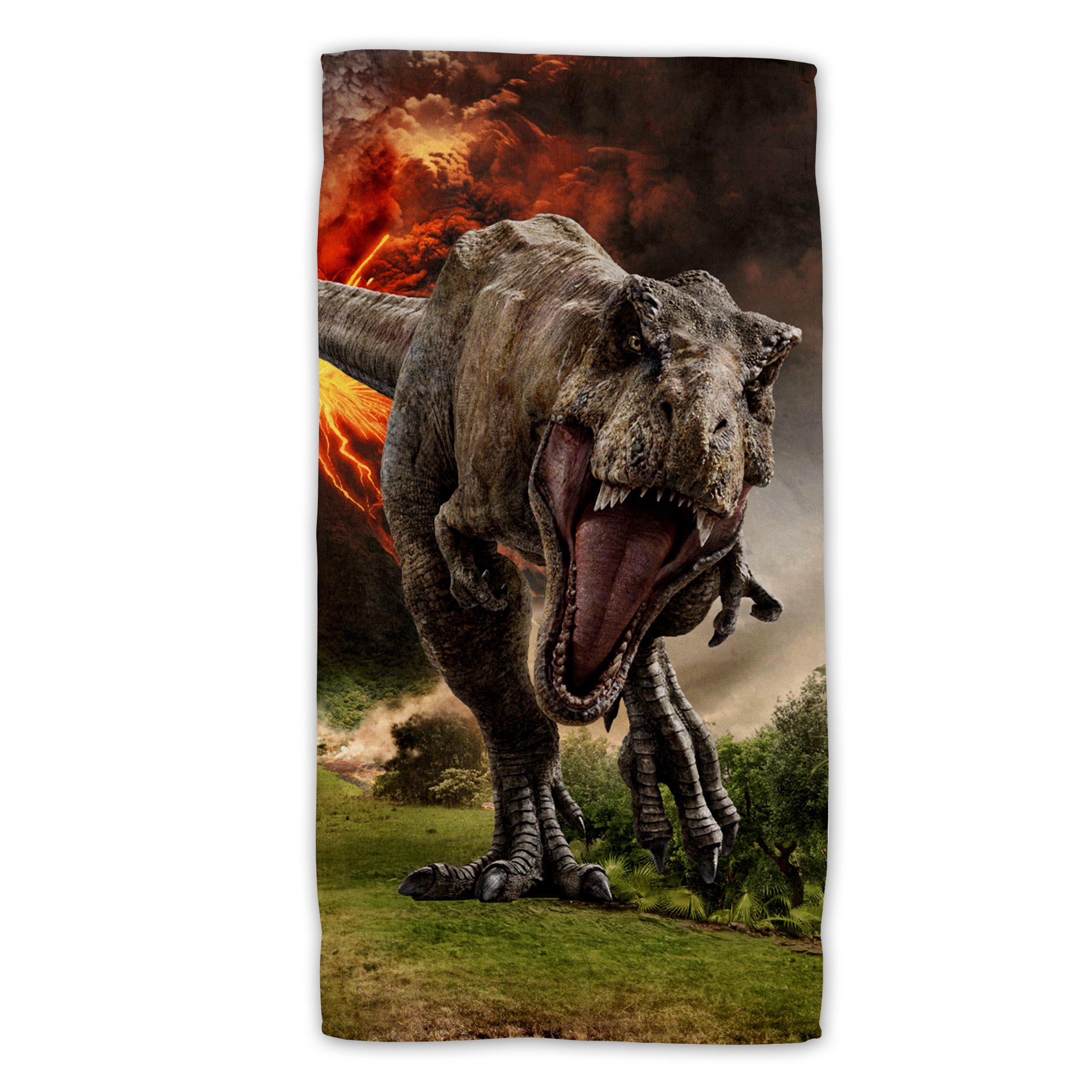 Jerry Fabrics Strandtuch Jurassic World 140x70 cm Baumwolle Badetuch für Strand & Pool