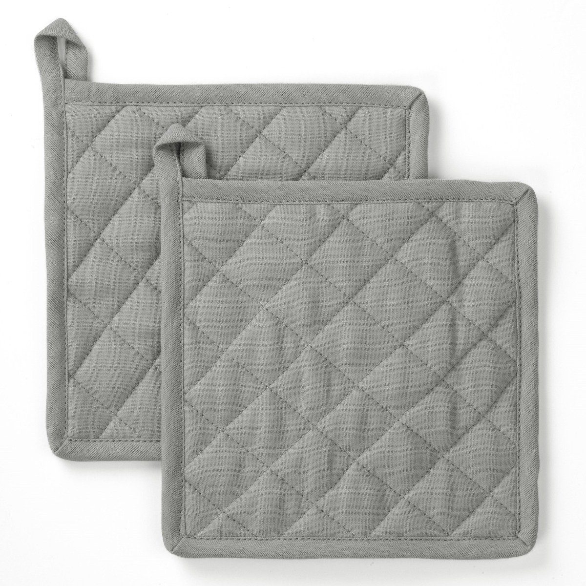 Byrklund Geschirrtuch Topflappen Stay Cold Grau - 2x 20x20 cm, aus 100% Baumwolle, Premium-Qualität - Vielfältig einsetzbares