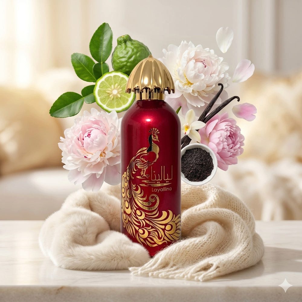 Lattafa Duft-Set Layalina Eau de Parfum 100ml + Parfümzerstäuber (leer) Set