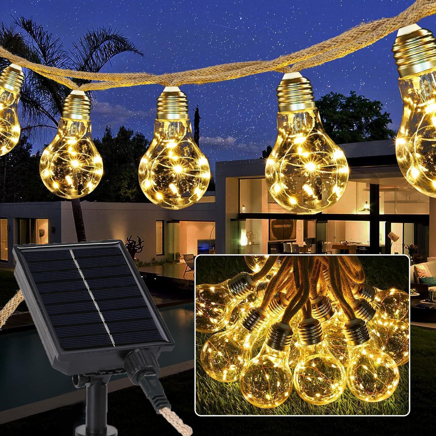 BlingBin LED Solarleuchte Lichterkette Mit 16 günstig online kaufen