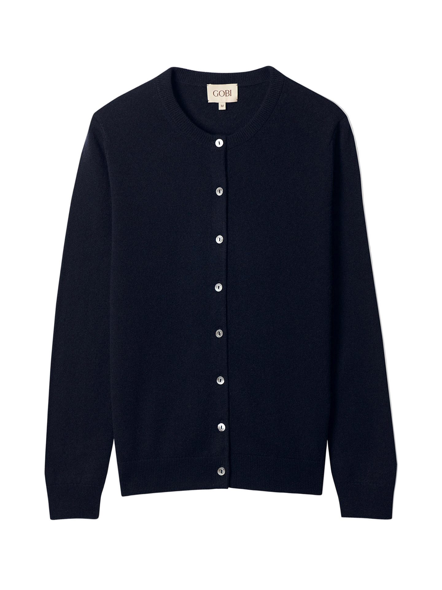 GOBI Cashmere Cardigan Kaschmir Strickjacke mit R-Ausschnitt und Knöpfen
