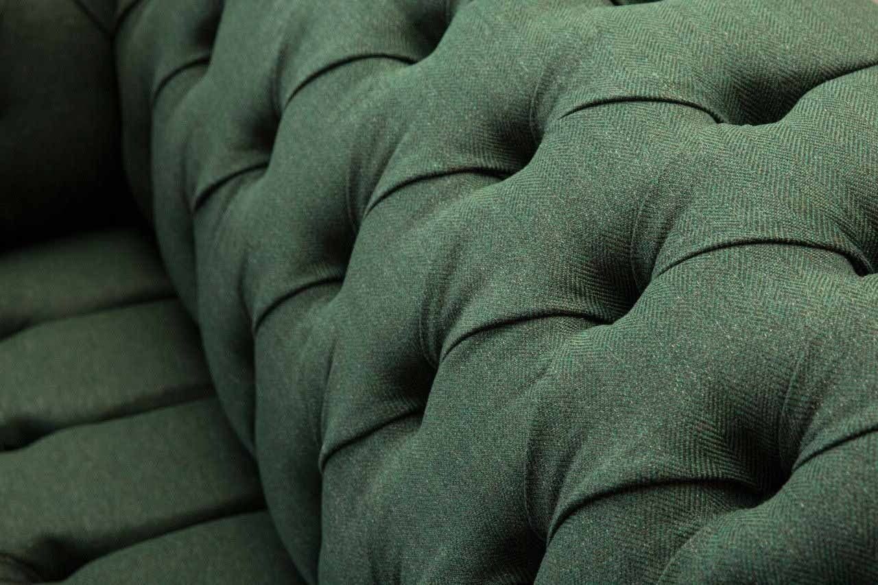 In Couch Sofa Klassische Made Europe Couchen Neu, Sessel Luxus Sessel Polster Grüner Textil JVmoebel