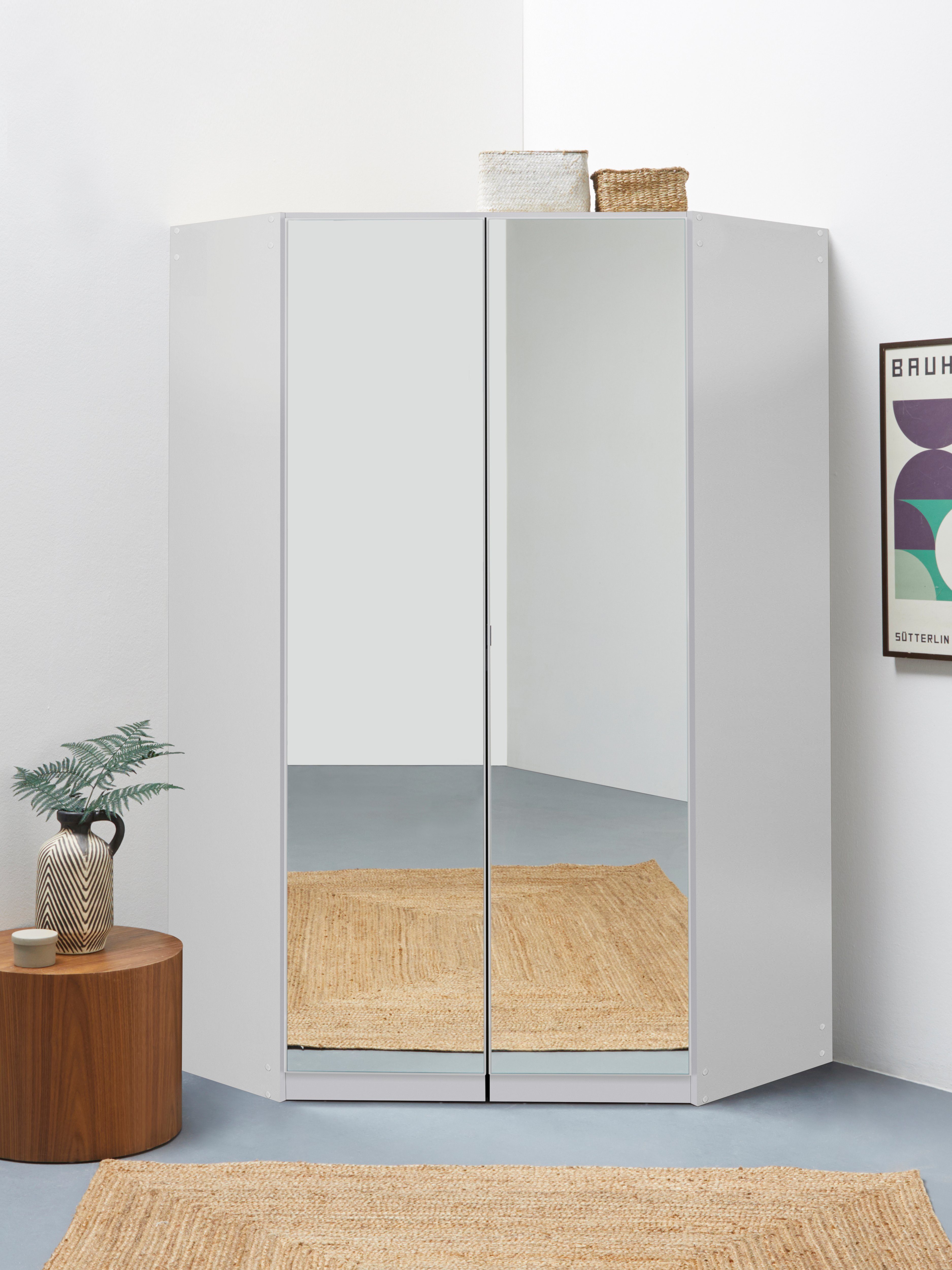 rauch Eckschrank Kleiderschrank Schrank Garderobe Wäscheschrank VANDOR voll ausgestattet, viel Stauraum, Spiegel vollflächig MADE IN GERMANY