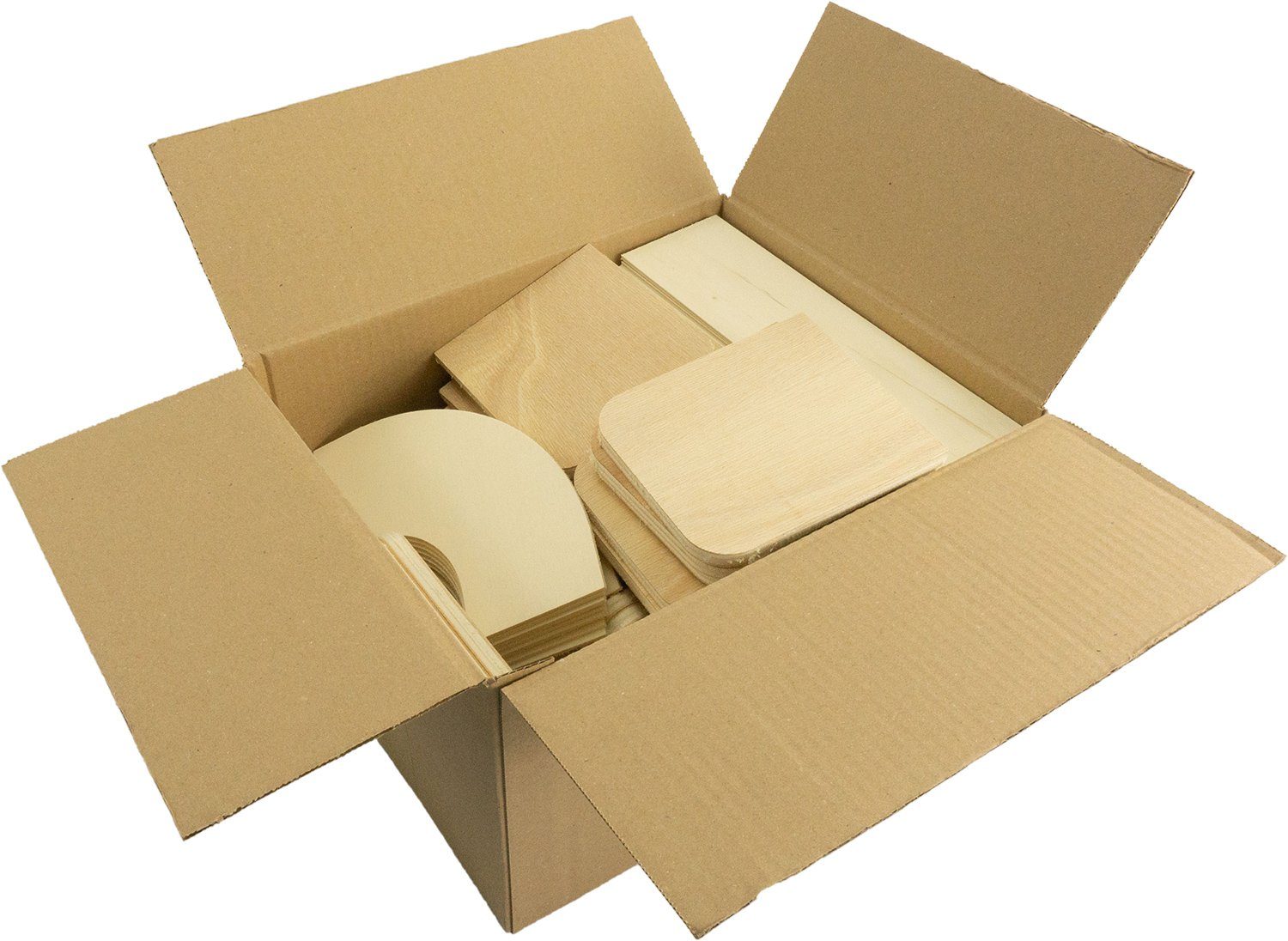 Getzoo Bastelnaturmaterial 4 KG Holzreste & eckige Holzscheiben, Ceiba-Twin Sperrplatten, (1-tlg)