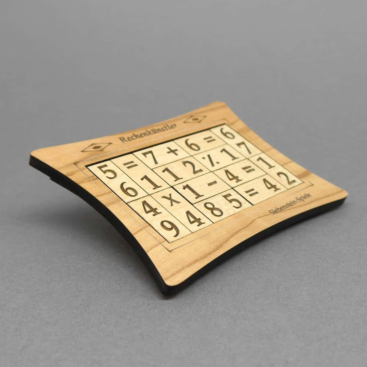 ROMBOL Denkspiele Spiel RECHENKÜNSTLER - mathematisches Legepuzzle, Denkspiel, Holzpuzzle