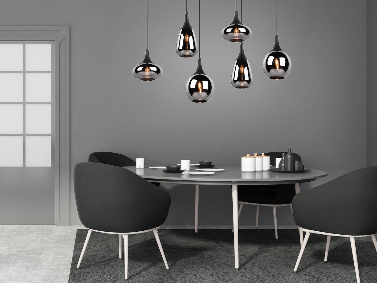 TRIO Leuchten LED Pendelleuchte, LED wechselbar, Warmweiß, ausgefallene Rau günstig online kaufen