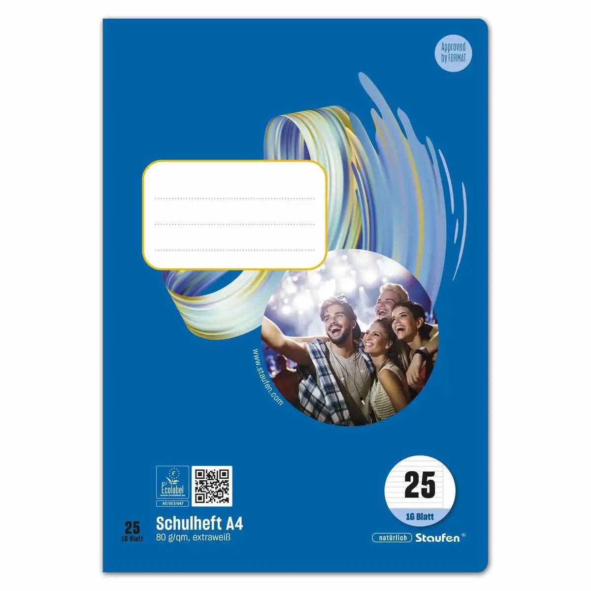 Staufen Schulheft Staufen Schulheft Style Lineatur 25 liniert mit Rand DIN A4 - 16 Blatt