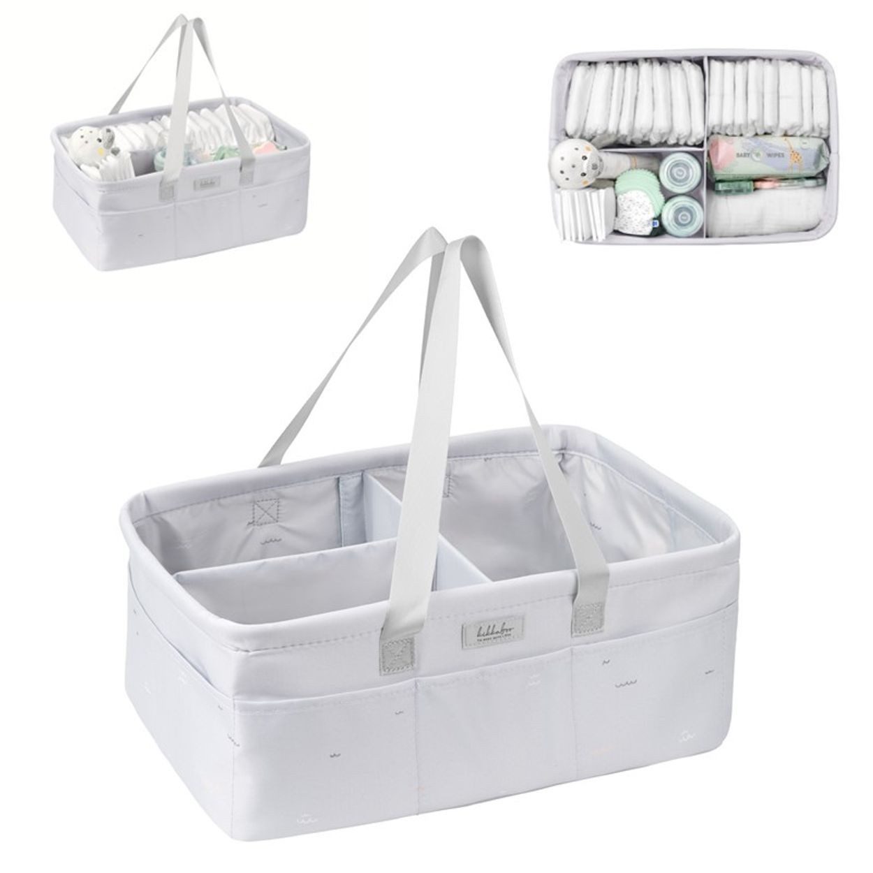 Kikkaboo Wickeltasche Wickeltasche, Windelorganizer (1-tlg), faltbar Griffe abnehmbare Trennwand