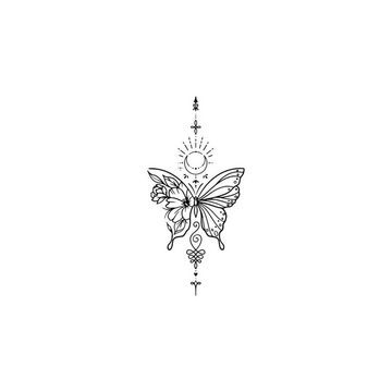 FOREVER NEVER Schmuck-Tattoo Orientalischer Schmetterling