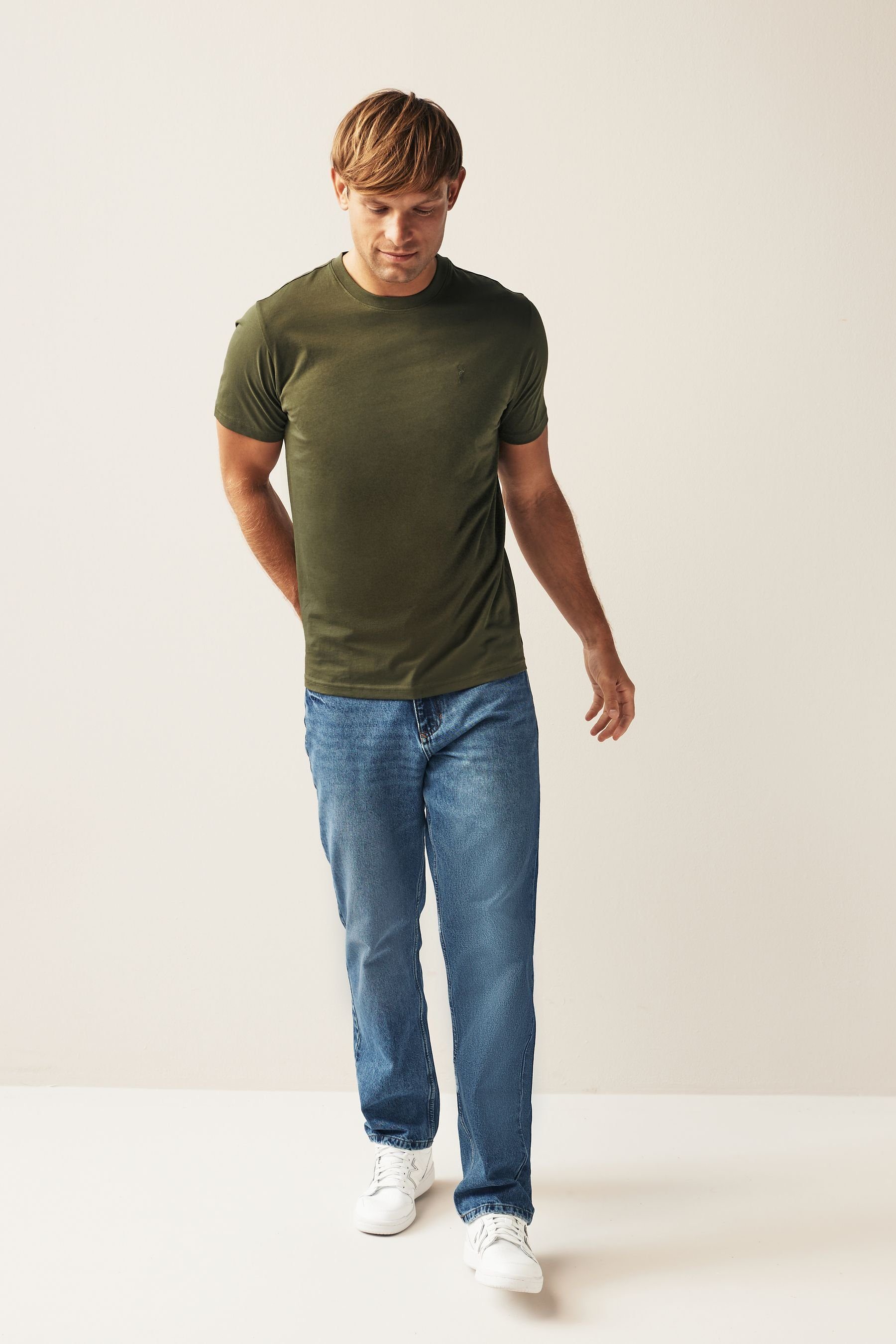 Next T-Shirt 4er-Pack T-Shirts (4-tlg) Navy/Brown/Rust/Green