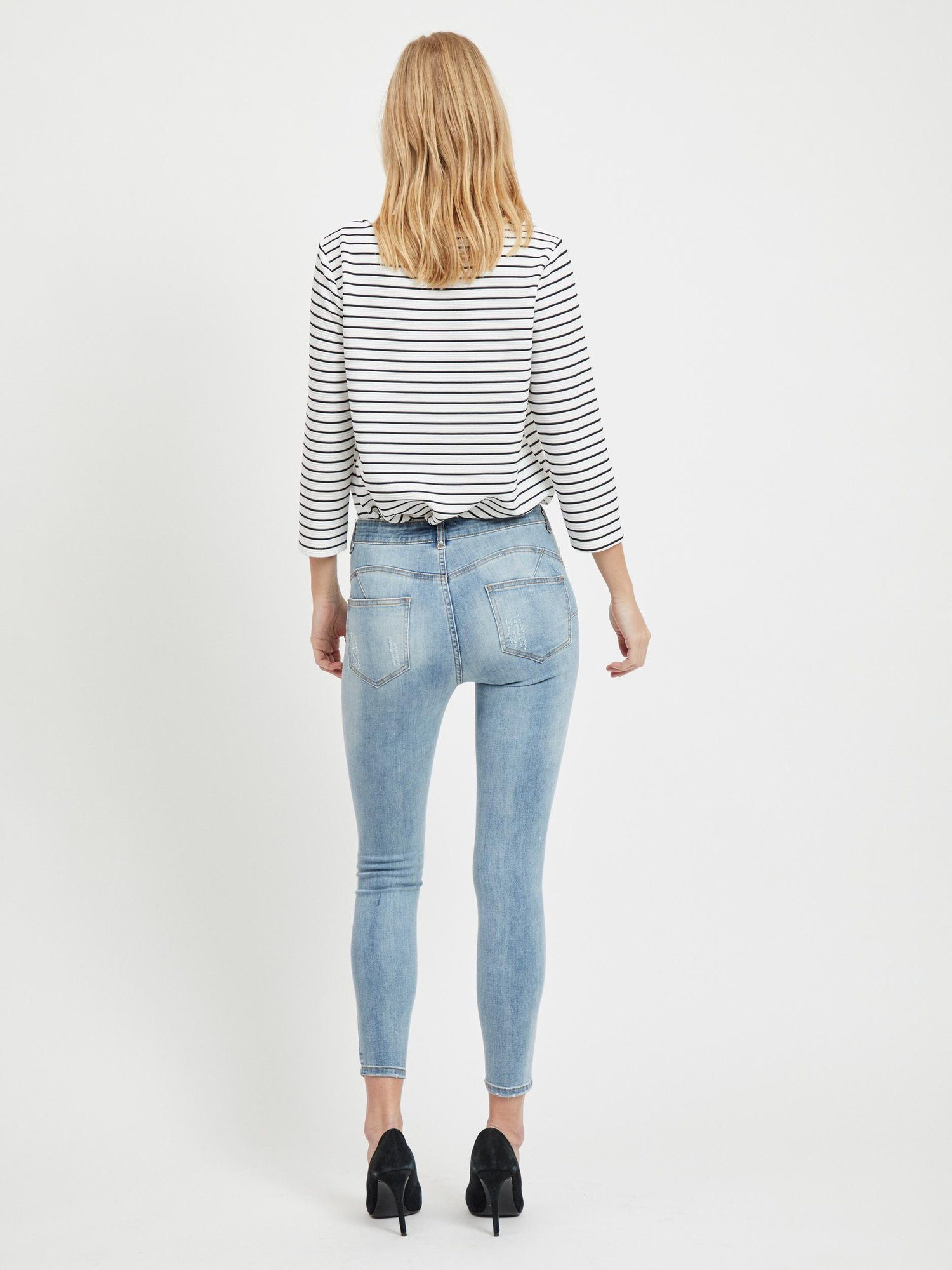Jeans, Damen Skinny-fit-Jeans Skinny Vila Vila blau