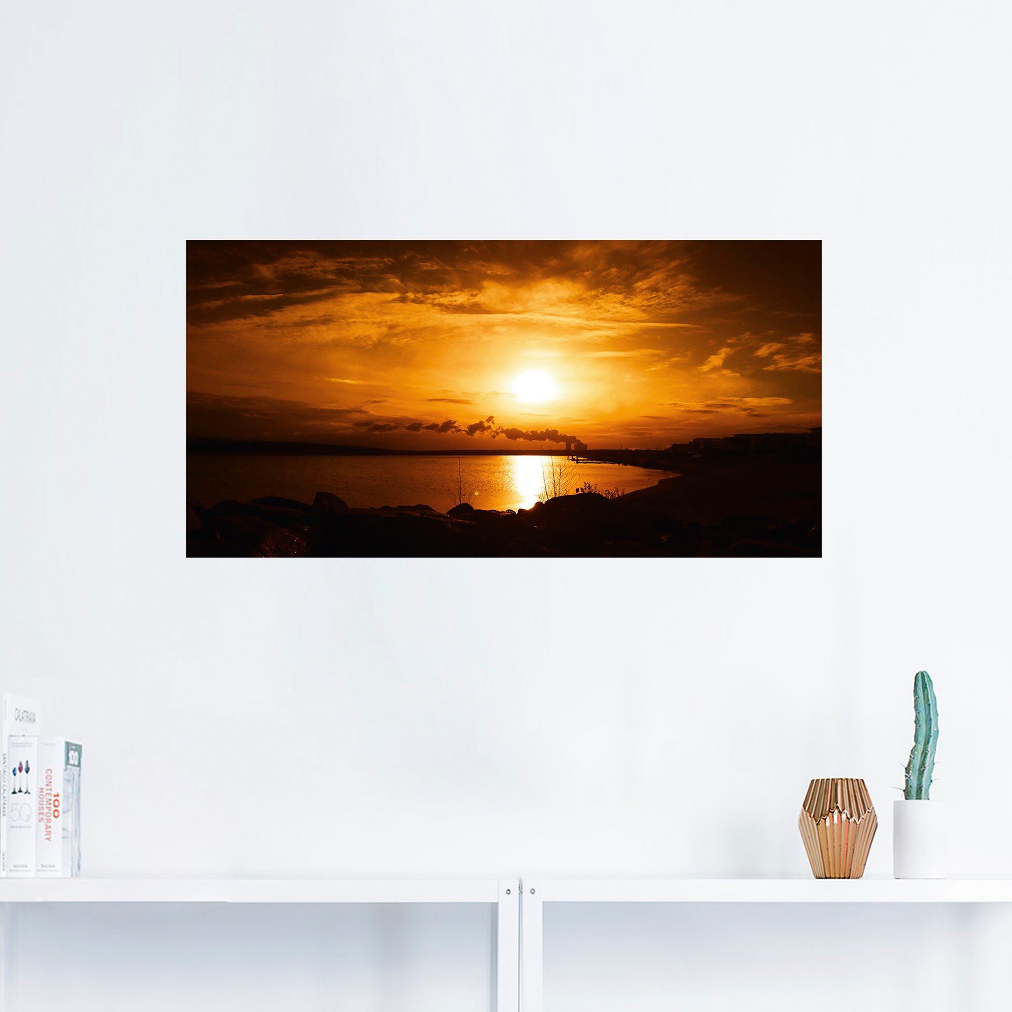 Artland Wandbild Sonnenuntergang am Kap Zwenkau, Bilder vom Sonnenuntergang  & -aufgang (1 St), als Alubild, Leinwandbild, Wandaufkleber oder Poster in  versch. Größen