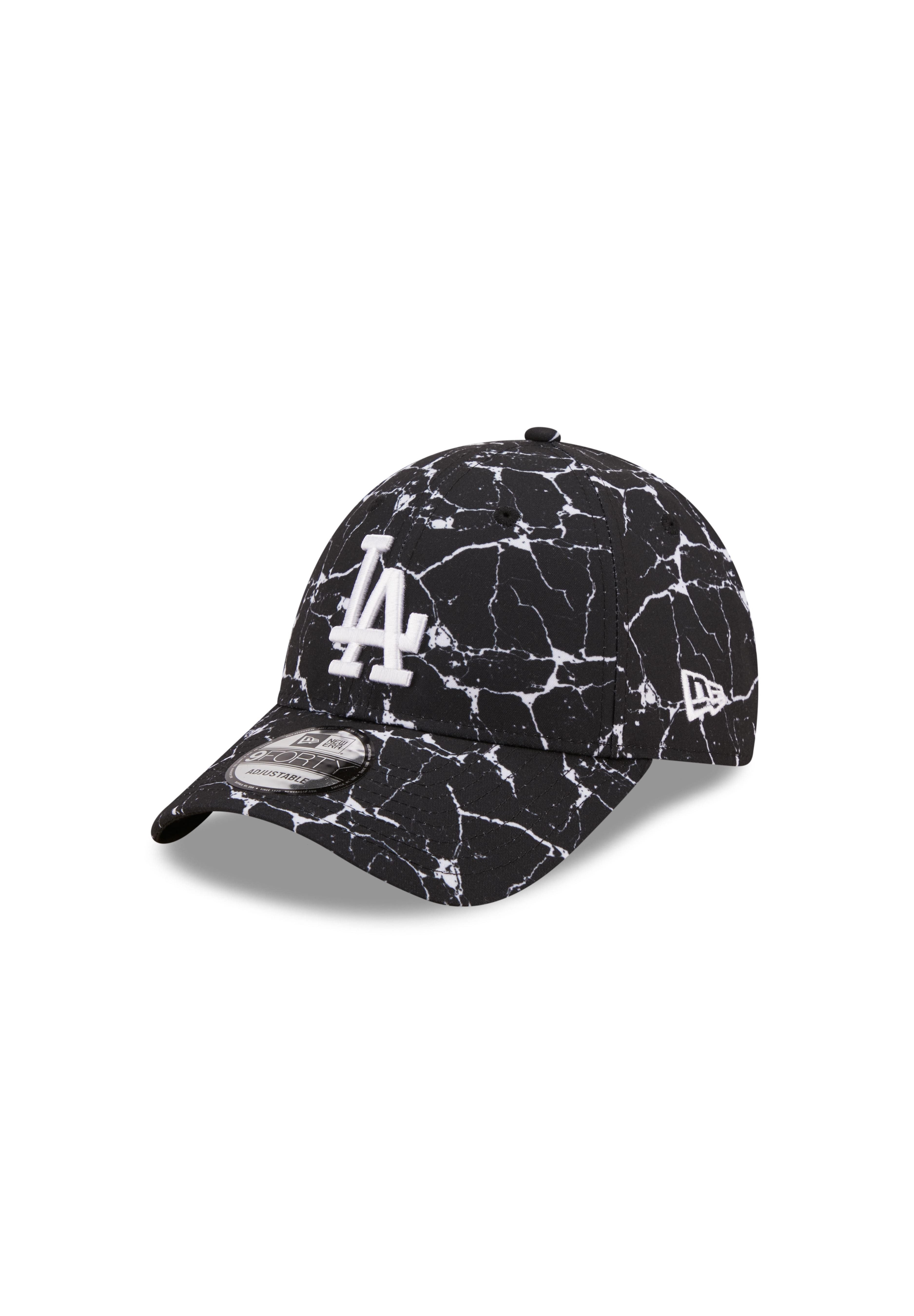 Baseball Cap Los Angeles Dodgers MLB Marble Schwarz Verstellbare 9Forty Cap New Era