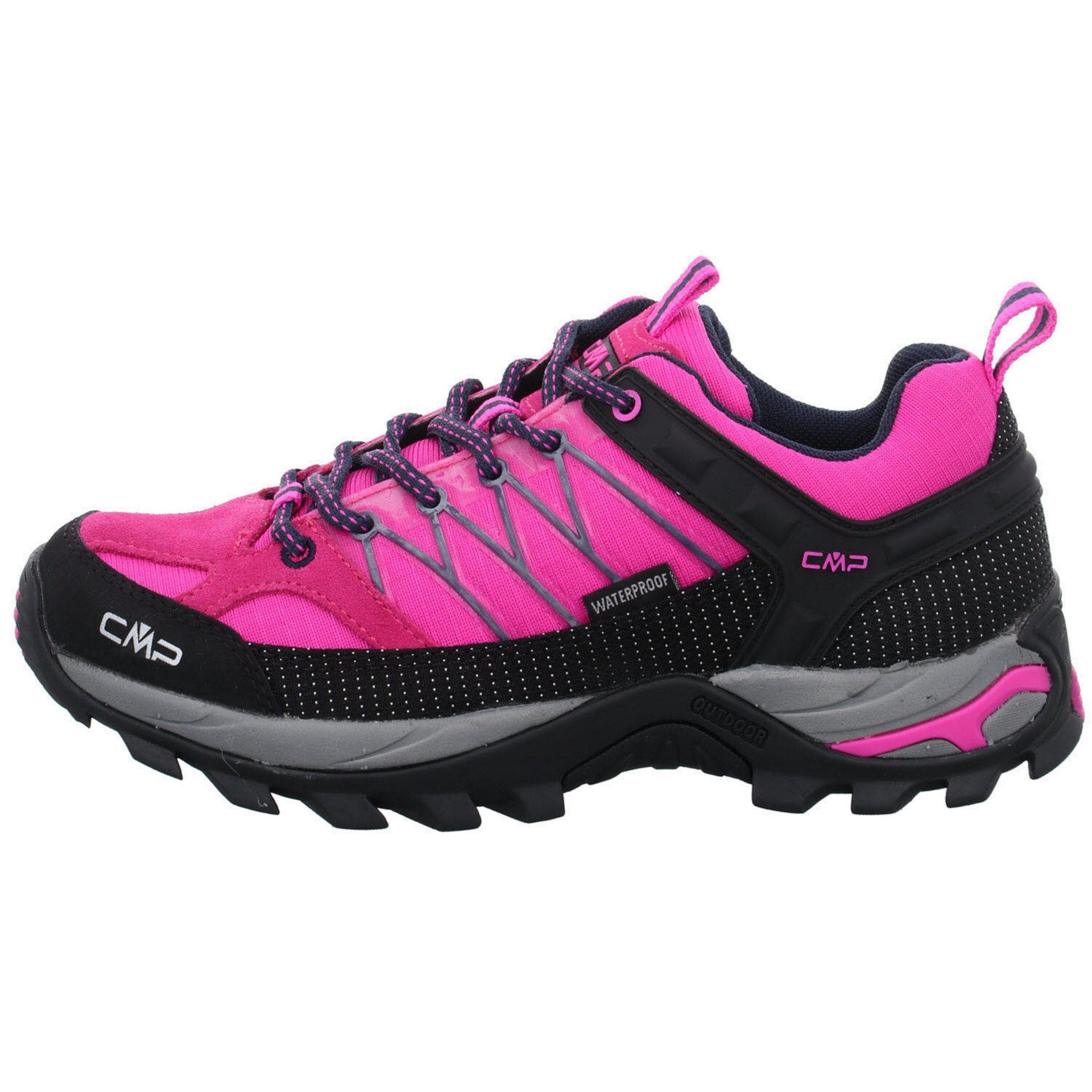 CMP Damen Outdoor Low Rigel pink (03201886) fluo-b.blue Schuhe Leder-/Textilkombination Outdoorschuh Outdoorschuh
