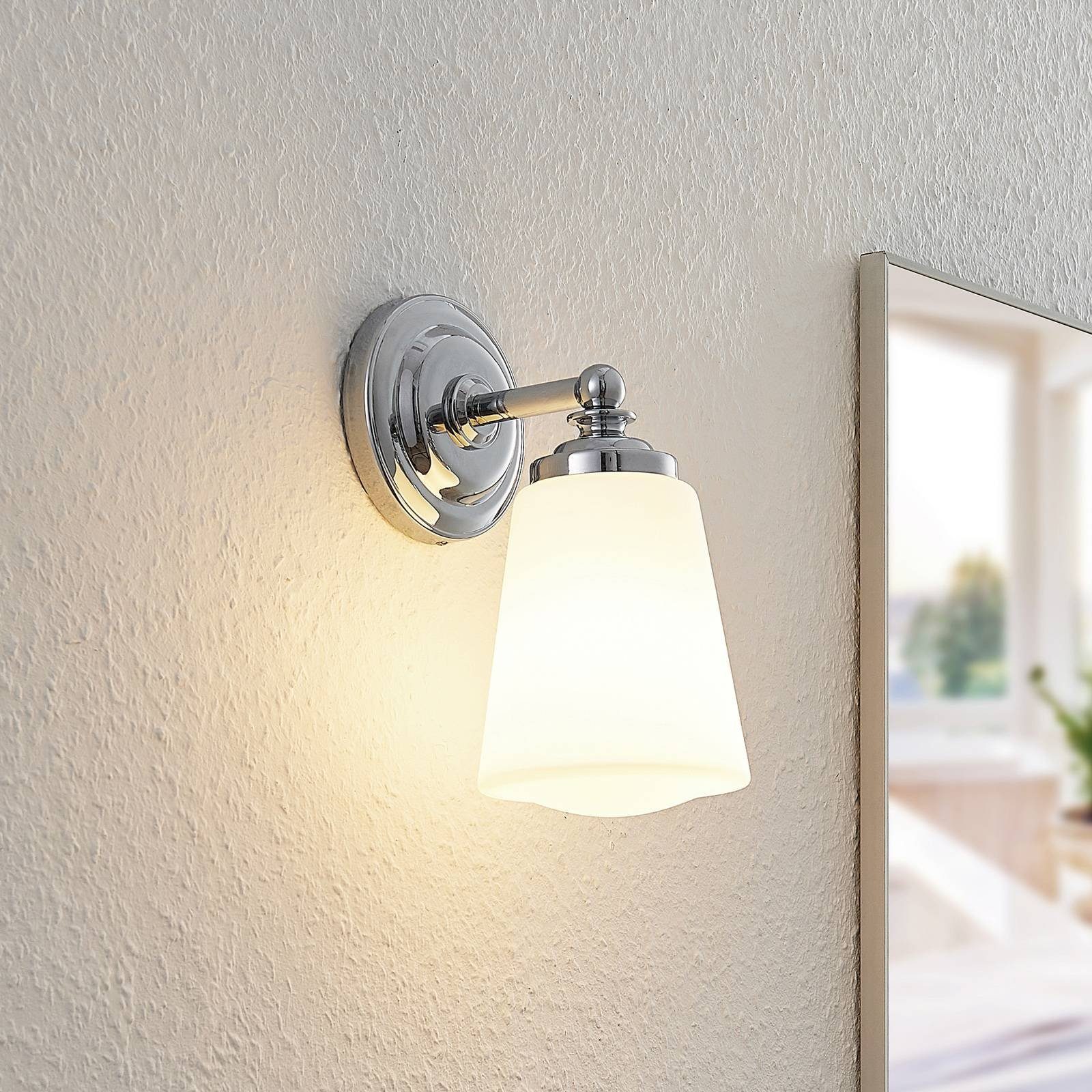Arcchio Wandleuchte Mahdi, Glas Chrom IP44, 1 x 10 W LED