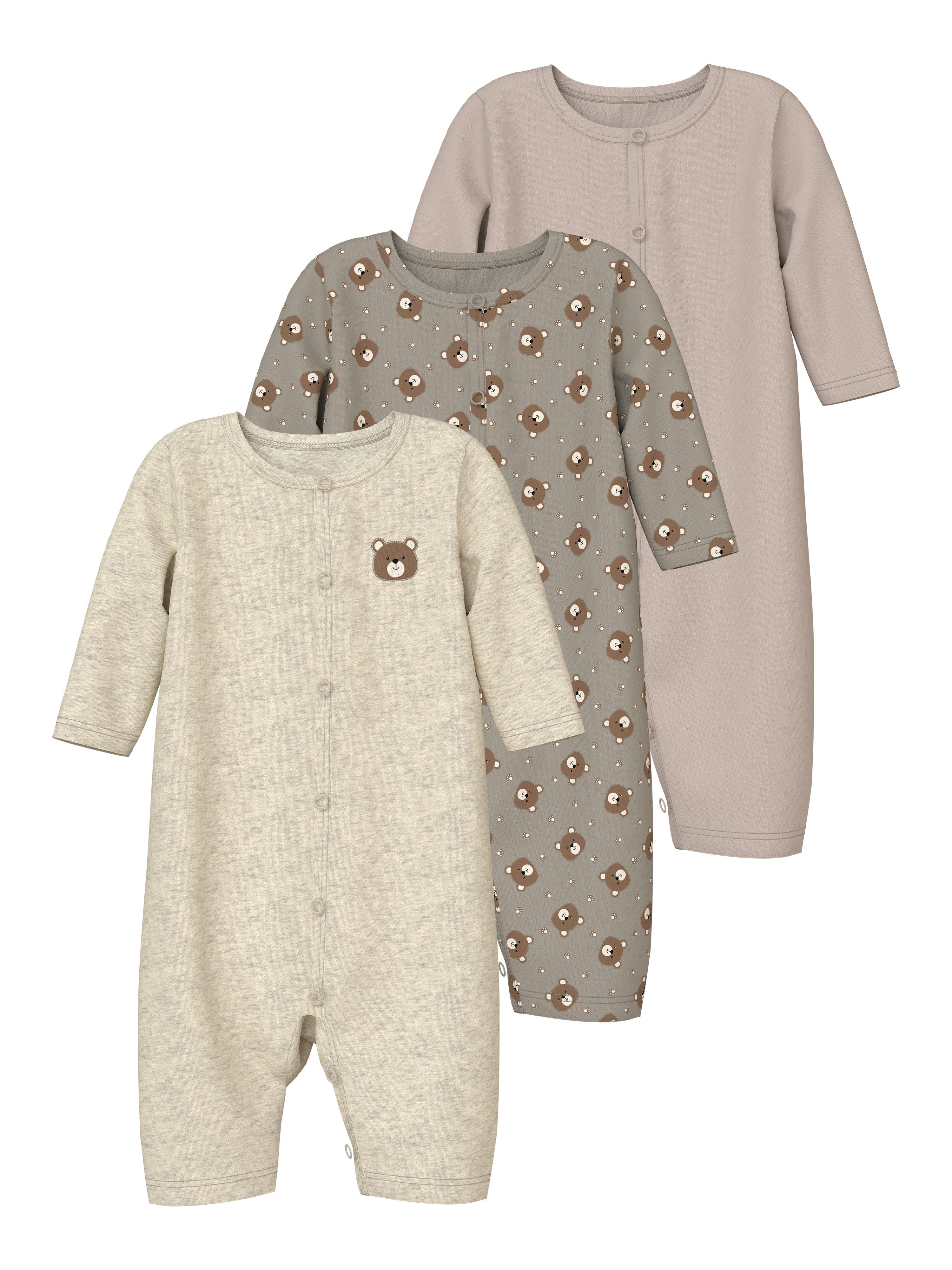 Name It Schlafoverall NBNNIGHTSUIT 3P AOP NOOS (Packung, 3-tlg)