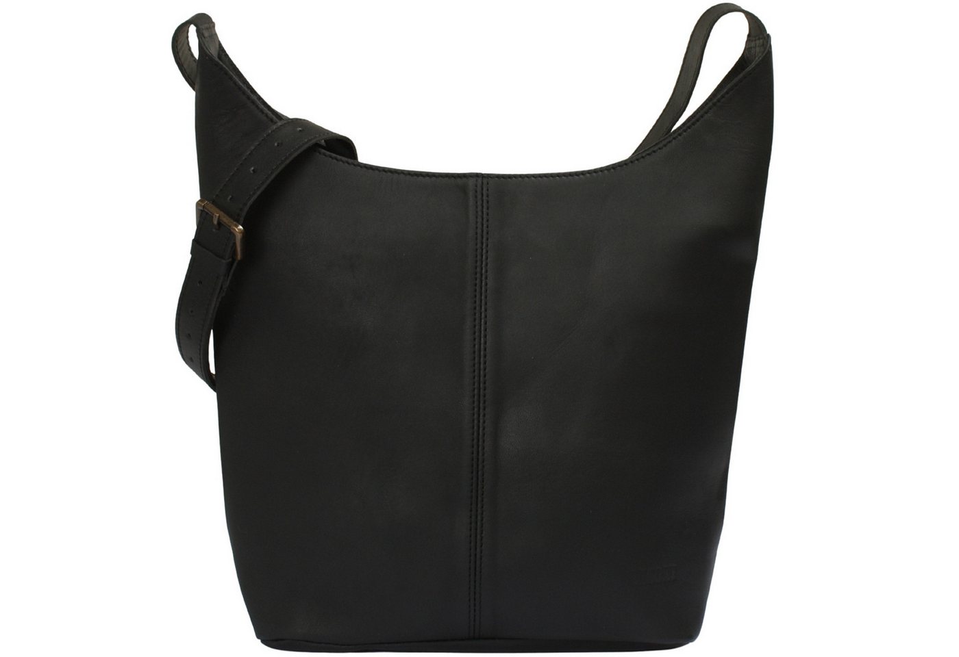 LECONI Schultertasche große Umhängetasche Beuteltasche Damentasche Shopper Echt Leder LE0055, Echtleder – Reißverschlussfach innen & außen – 34×34×11 cm
