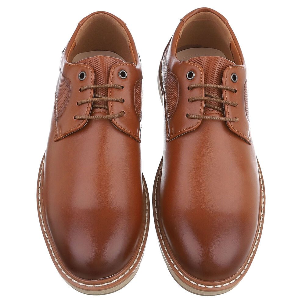 Coolwalk Herren Schnürschuh mit Struktur und Komfort-Sohle Schnürschuh (91917858) Flach Business-Schuhe in Braun – Bild 4 von 5