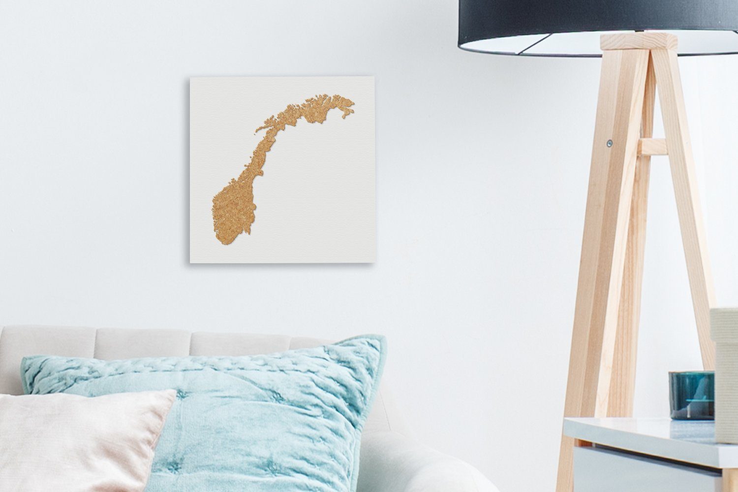 Illustration von Leinwand Leinwandbild Wohnzimmer Kork, in Norwegen Schlafzimmer für (1 OneMillionCanvasses® St), Bilder