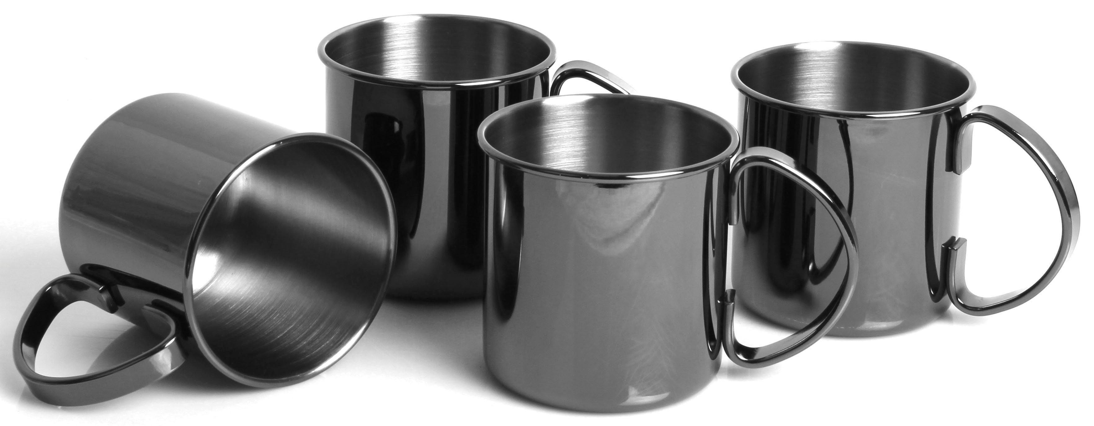 ECHTWERK Скло-Set, Edelstahl, Outdoor Becher, Camping Tassen, Geschenkset, bruchsicher, 480 ml