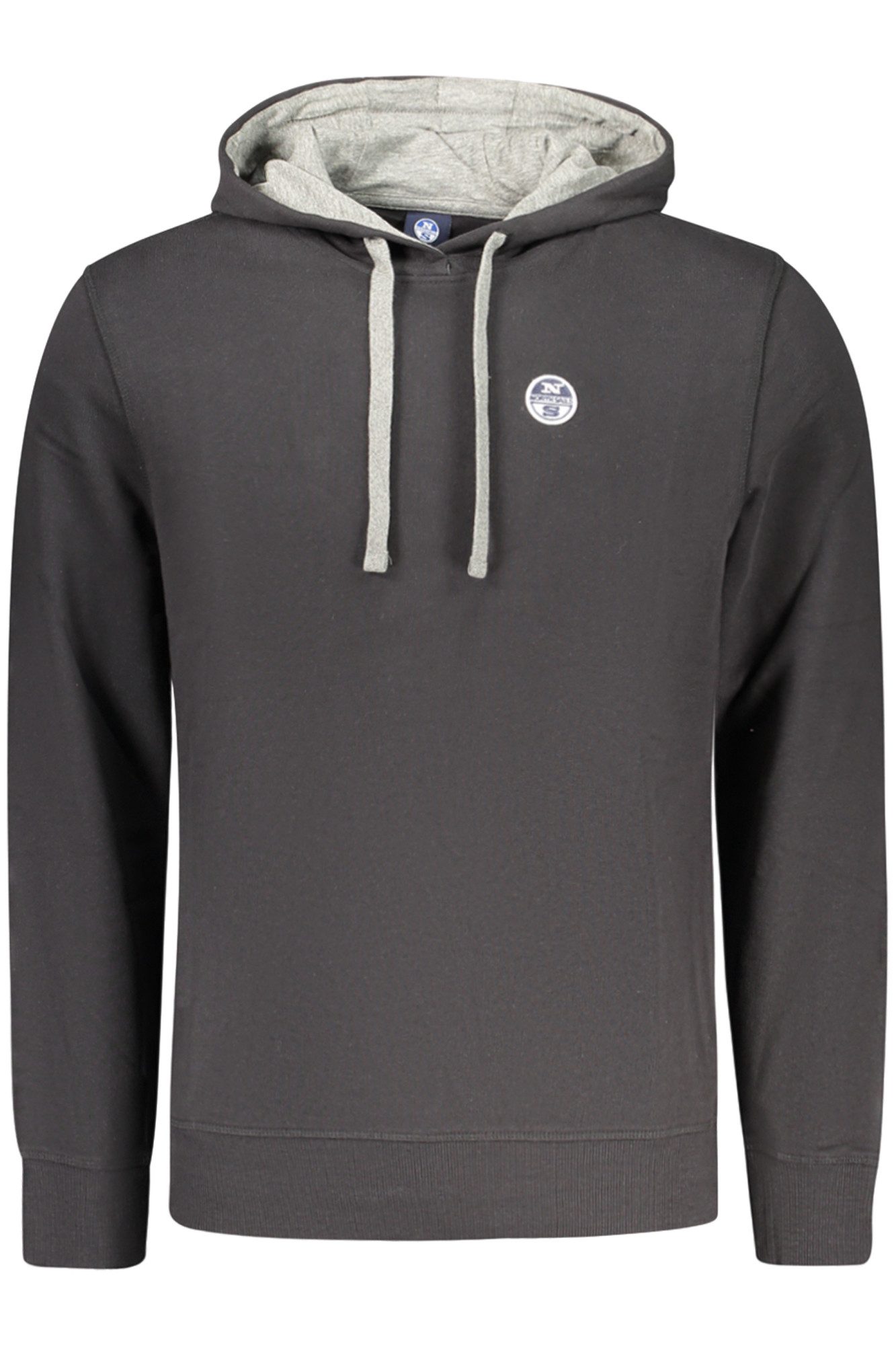North Sails Sweatshirt Schwarzes Herren Kapuzen Sweatshirt ohne