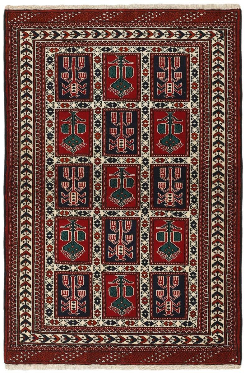 Orientteppich Turkaman 102x152 Handgeknüpfter Orientteppich / Perserteppich, Nain Trading, rechteckig, Höhe: 6 mm