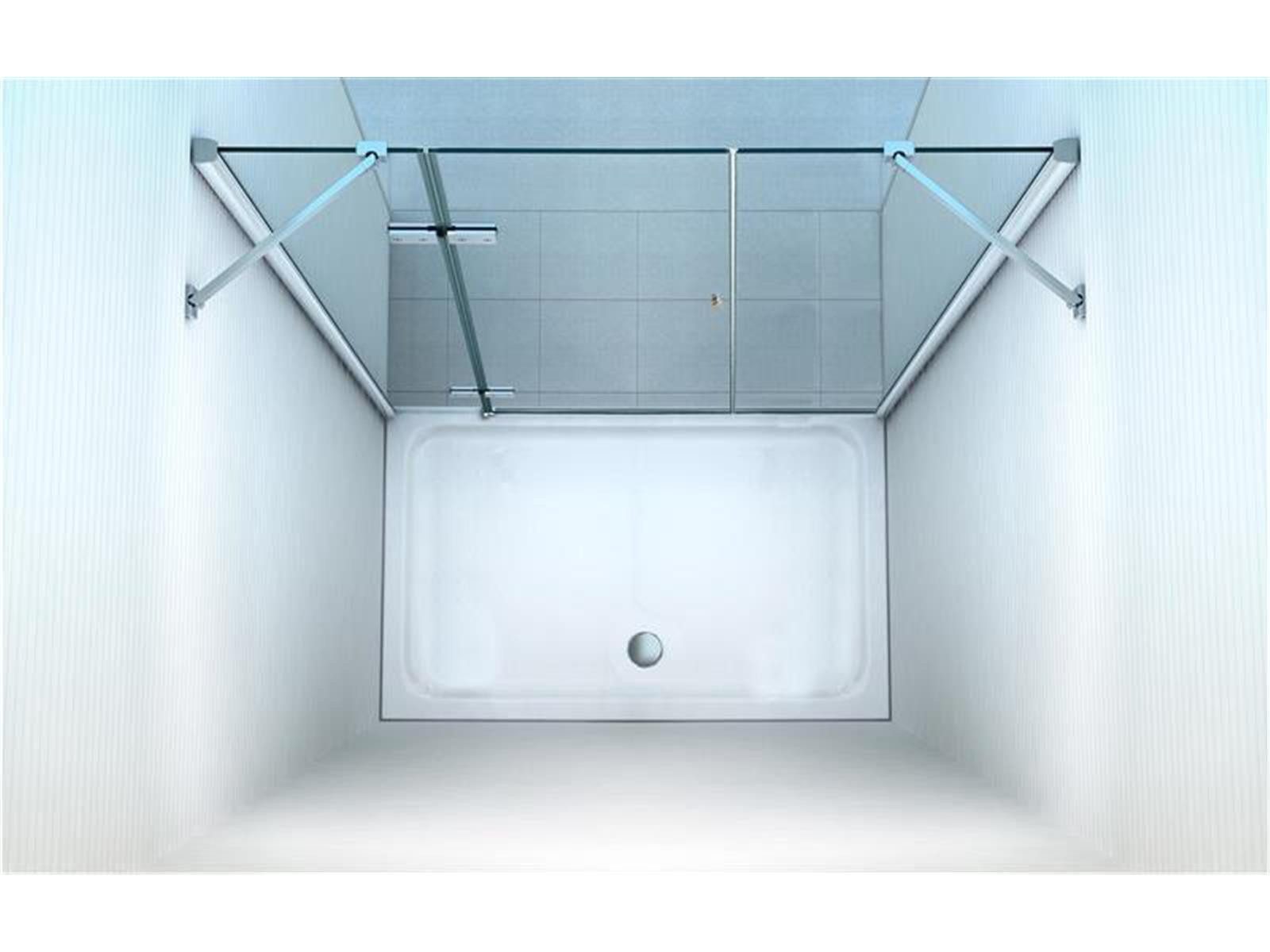 Thumbnail - Glaszentrum Hagen Dusch-Einflügeltür Glaszentrum Hagen - 160x195cm - Hestia Nischentür - 8mm - ohne Duschta