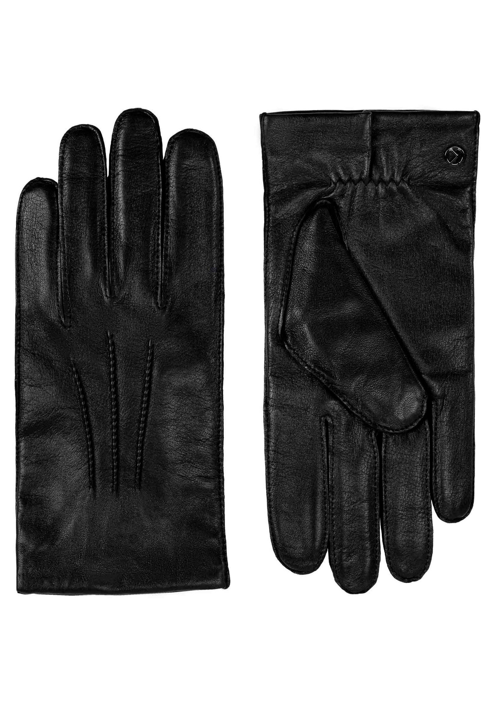 Lederhandschuhe KESSLER Wickelaufnaht black Paul