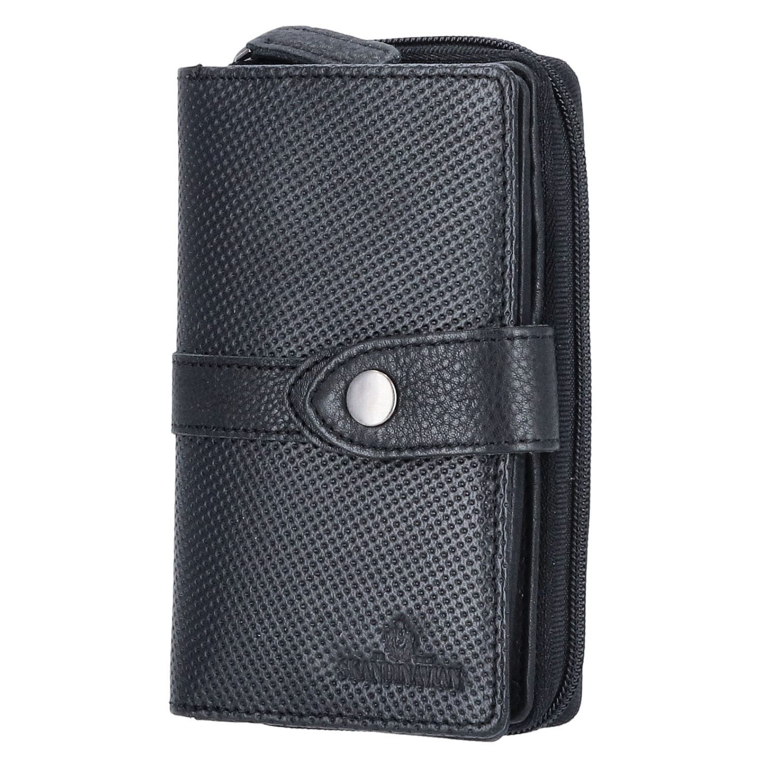 Geldbörse The Skandinavian Brand Damen Leder Geldbörse Black