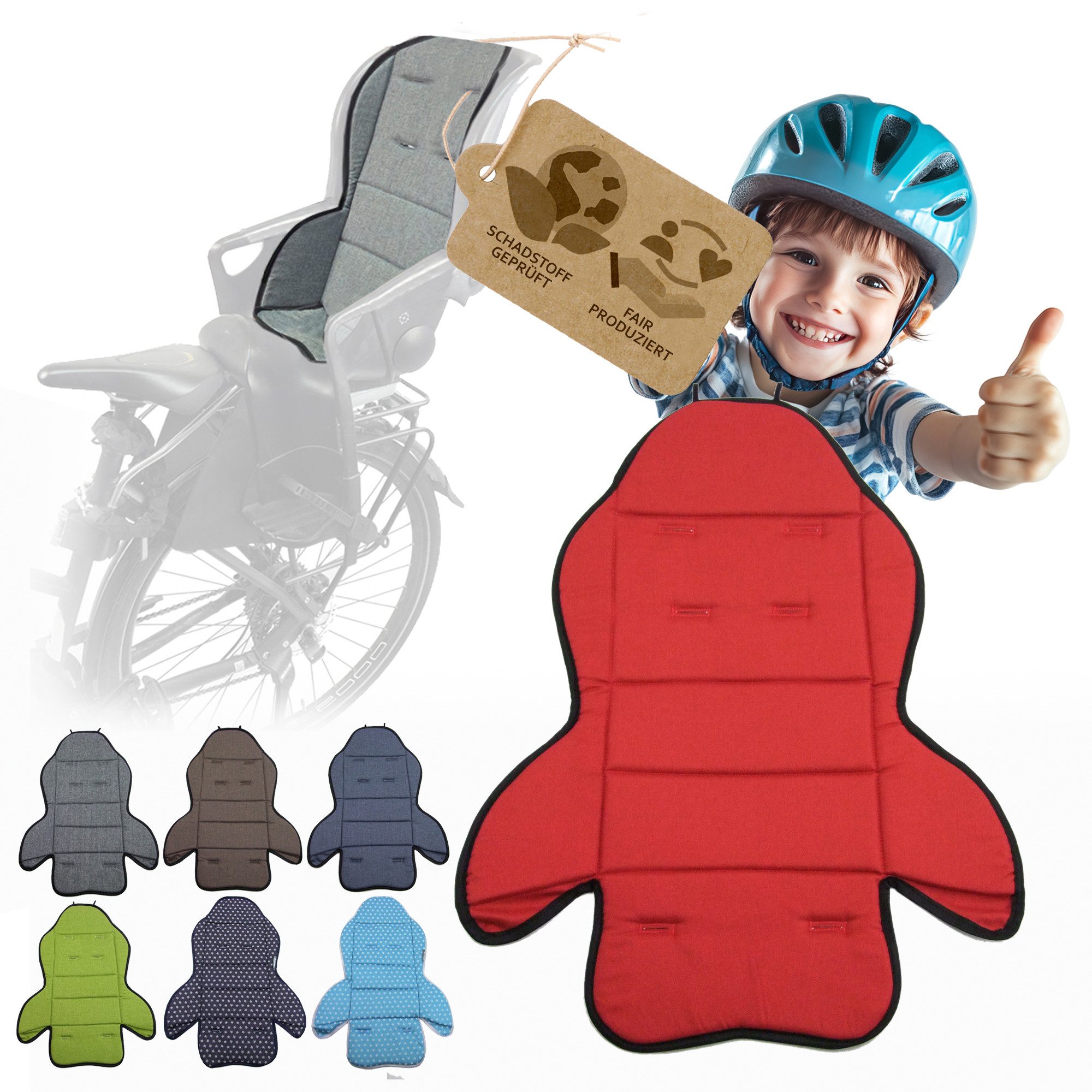 Fahrradkindersitz Ersatzbezug Sitzkissen für Fahrradsitz kompatibel mit Römer Jockey M3