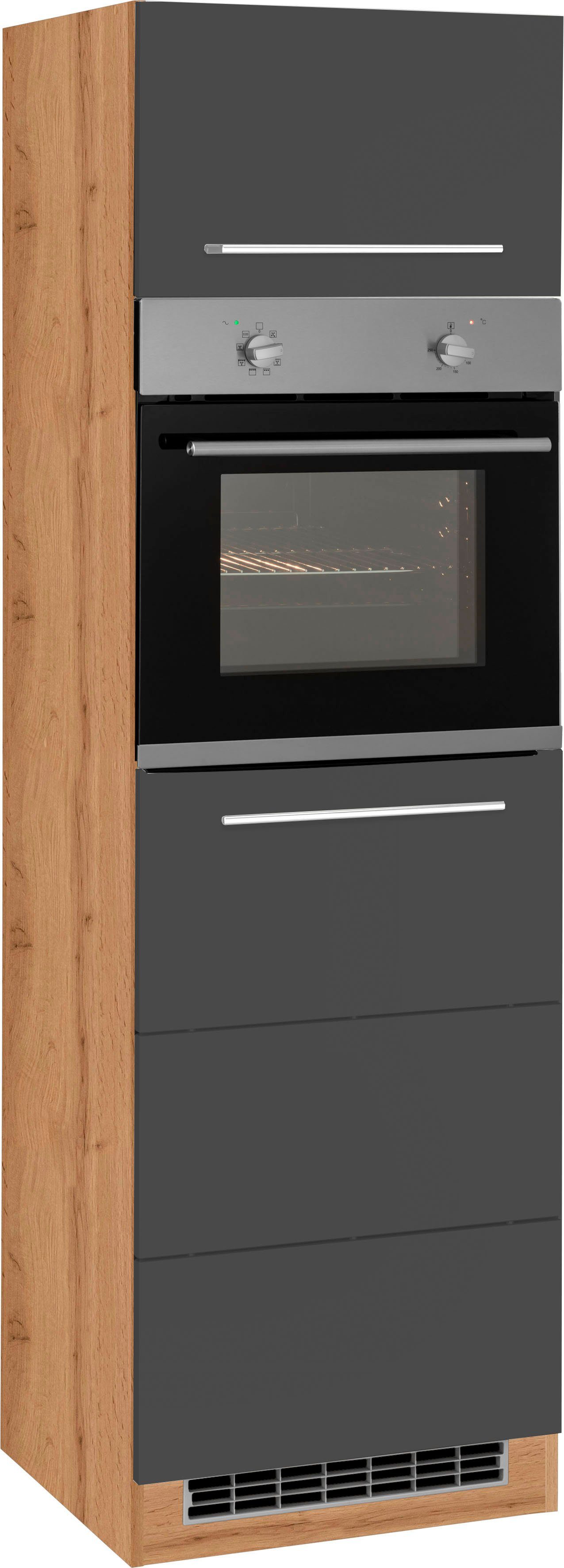 KOCHSTATION Backofenumbauschrank KS-Wien 60 cm breit, 200 cm hoch, für autarken Backofen