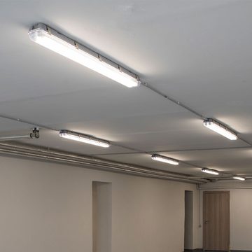 V-TAC LED Deckenleuchte, LED-Leuchtmittel fest verbaut, Neutralweiß, LED Wannenleuchte Kellerlampe neutralweiß 4000K 4320 Lumen L 120 cm 2x