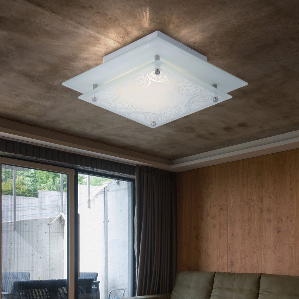 etc-shop Deckenstrahler, Schlaf inklusive, nicht Glas Lampe Decken Zimmer Wohn Design Leuchtmittel Beleuchtung Lampe
