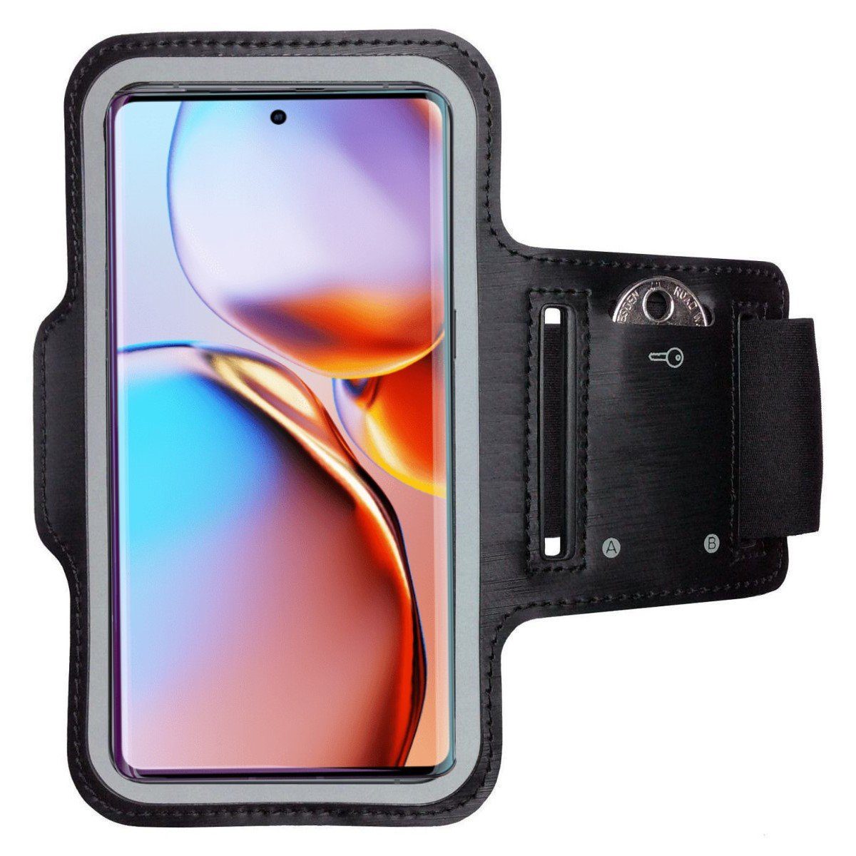 CoverKingz Handyhülle Sportarmband für Motorola Edge 40 Pro Sport Fitness Armband Handy 17,0 cm (6,7 Zoll), Sport Schutzhülle Schlüsselfach Handyhülle Jogging Schutztasche Etui