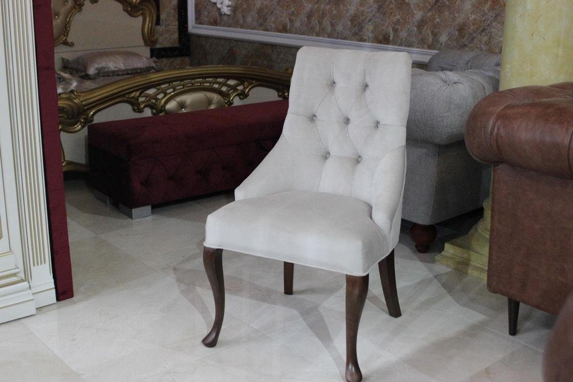 Stuhl Holz JVmoebel Esszimmer Stühle Stuhl, Luxus Stühle Sessel Weiß Sofort Möbel Wohnzimmer
