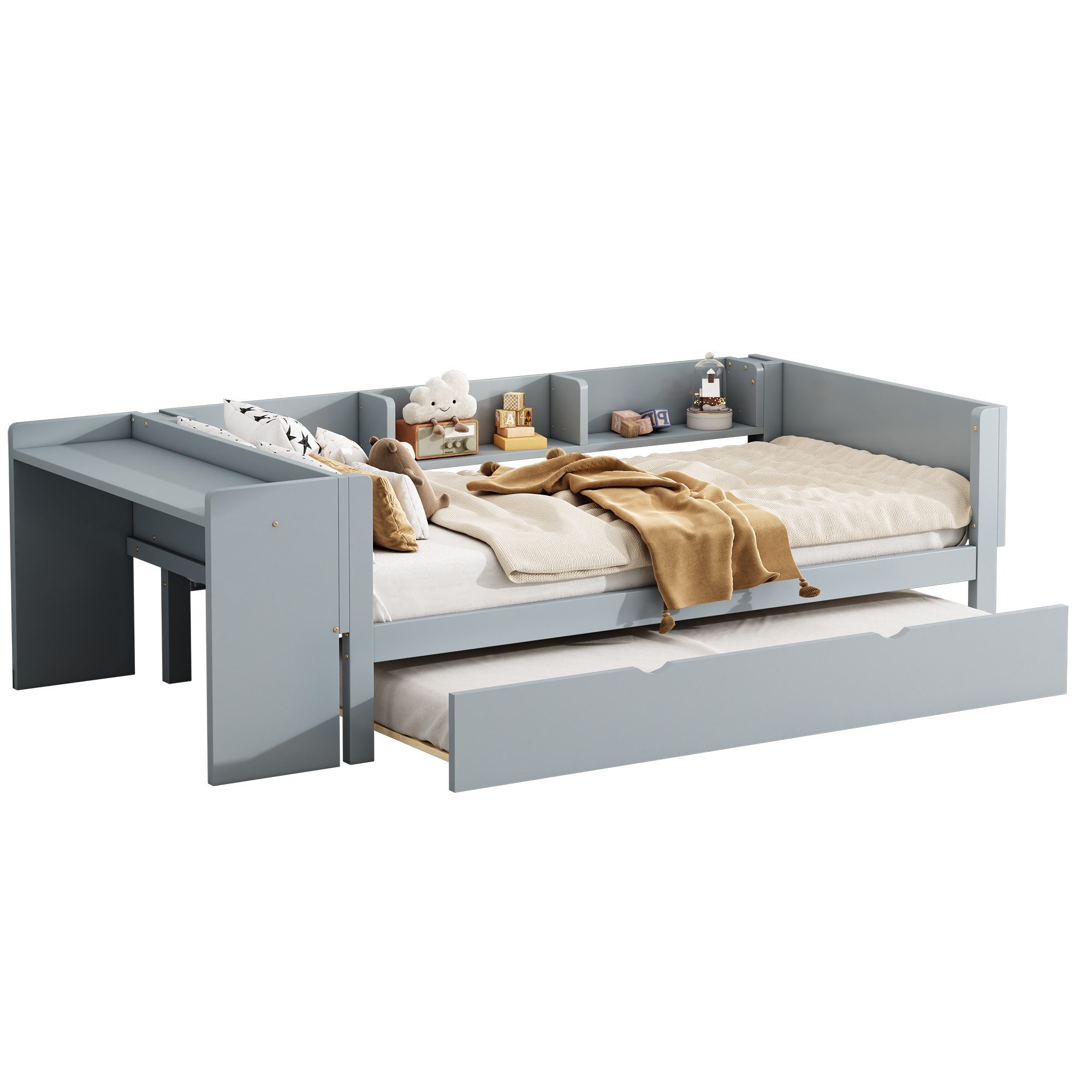 HAUSS SPOLE Holzbett 90x200cm mit ausziehbarem günstig online kaufen