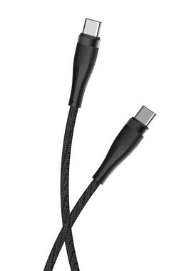 MaXlife MXUC-08 Kabel USB-C - USB-C 1,0 m 60W schwarz nylon USB-Kabel, (100 cm)