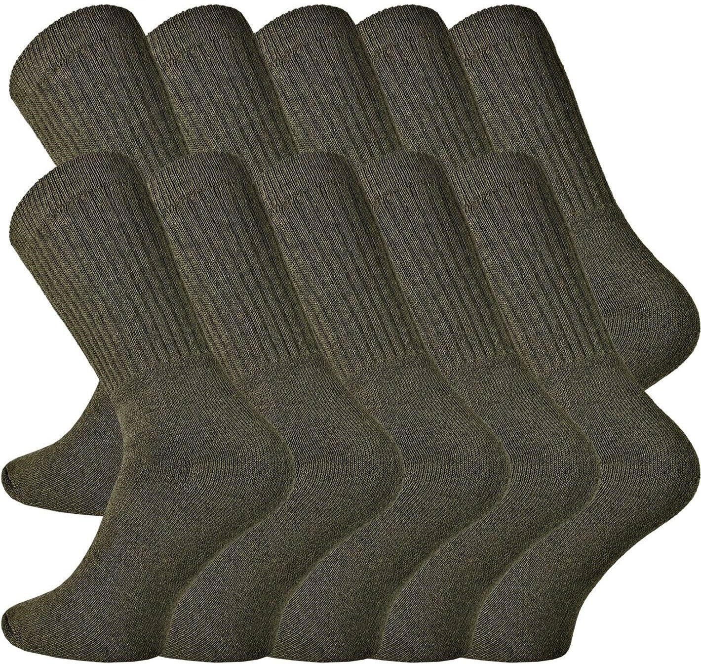 FussFreunde Sportsocken 10 Paar Armysocken Bundeswehrsocken Outdoorsocken mit Vollfrotteefuß