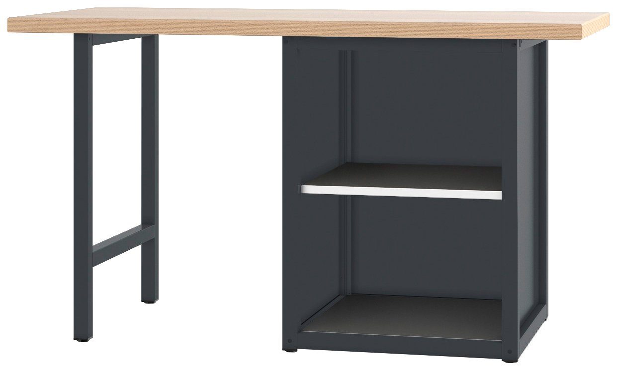 PADOR Werkbank 700.0.41 S 5, Höhe/Länge: 85,5x150 cm anthrazit/blau | Werkbänke