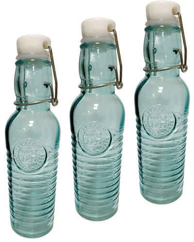 Emilja Trinkflasche Glasflaschen 1732 mit Bügelverschluss 250ml - 3 Stück
